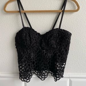 Oh Yes Embroidered bralette crop top